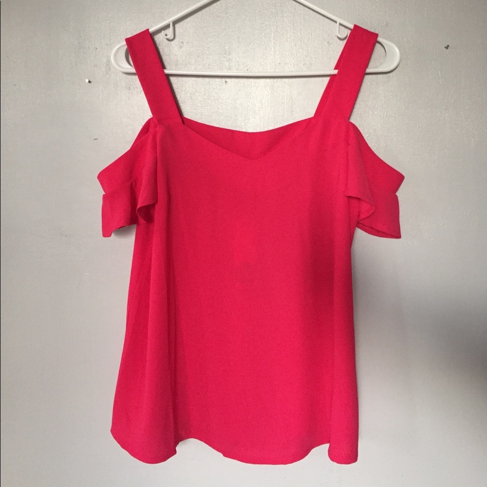Brand new pink cold shoulder blouse